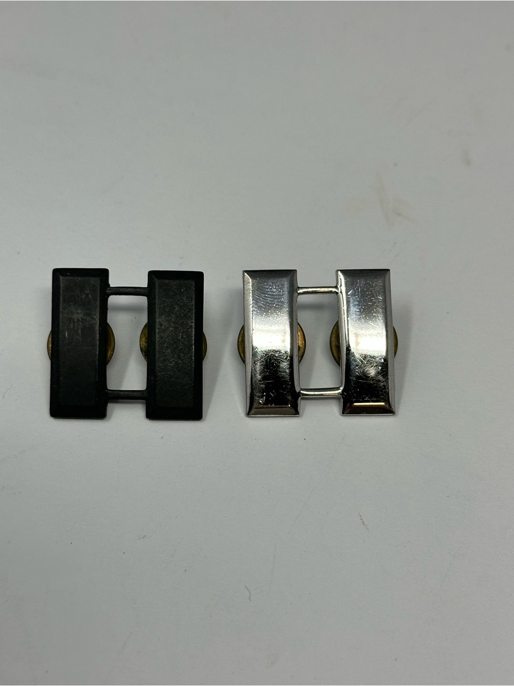 Vintage Authentic lot of 2 US Army/Air Force Rank Captain Bar Pin WWII Vietnam